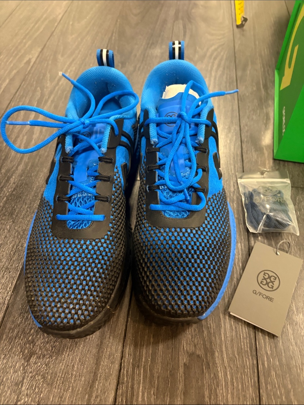 G/FORE Mens QRT1 Bright Blue and Black GOLF Sneakers Size 11